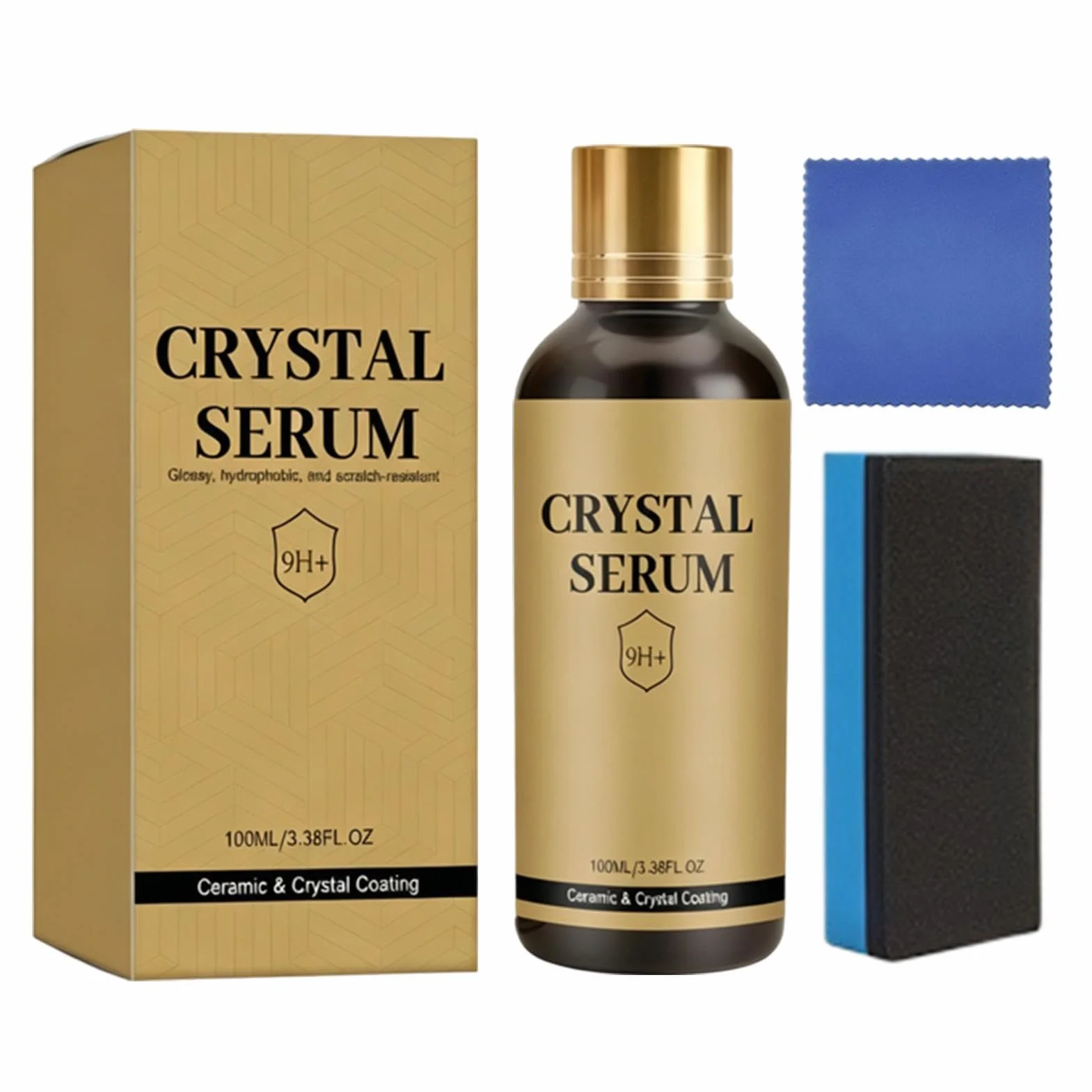 PTZ Crystal Serums | 100 ml zaawansowana powłoka grafenowo-ceramiczna do samochodów | 9H+ powłoki ceramiczne i kryształowe do ochrony lakieru samochodowego, błyszcząca hydrofobowość, odporność na