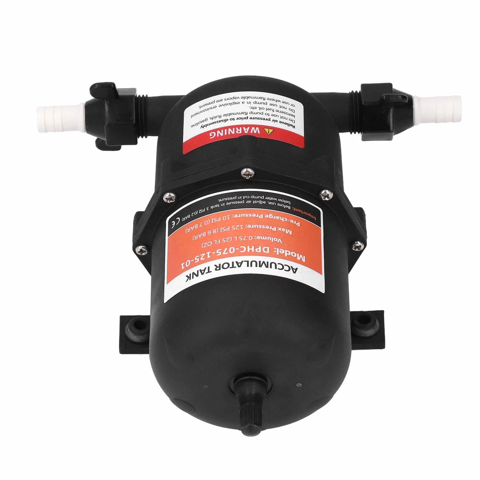 Uniwersalny Zbiornik Akumulatora Podciśnieniowego do Pojazdów Kempingowych, Zbiornik Akumulatora Pod Ciśnieniem 0,75 L, 125 PSI, Przedłużający żywotność Pompy