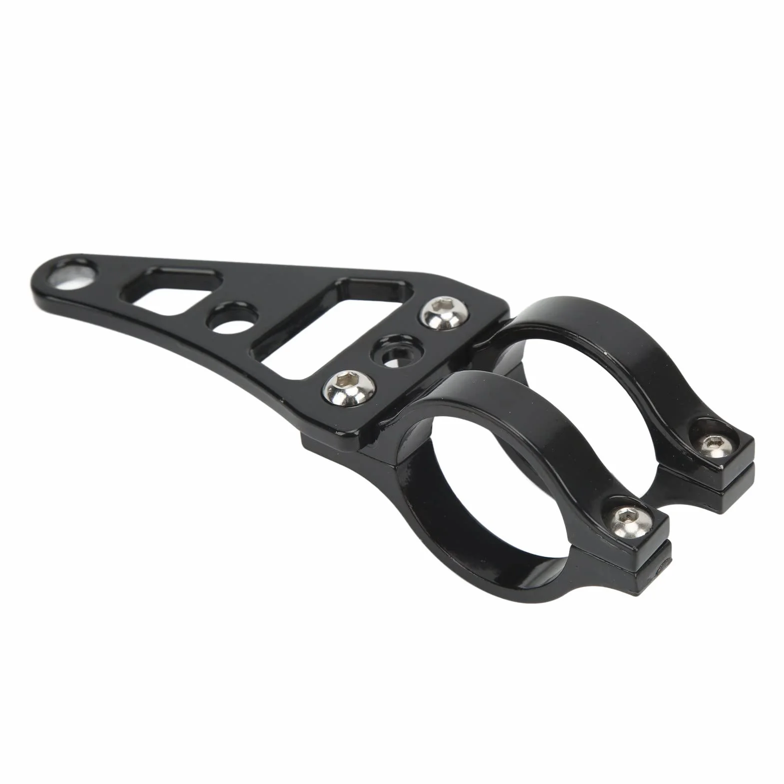Uchwyt do Mocowania Reflektora Widelca, Akozon Czarny Montaż Uniwersalny Akcesorium Cnc ze Stopu Aluminium Fit Cars Uchwyty Reflektorów Suzuki Motocykl, Wsporniki Widelca Powersports 41mm Zamiennik Dl