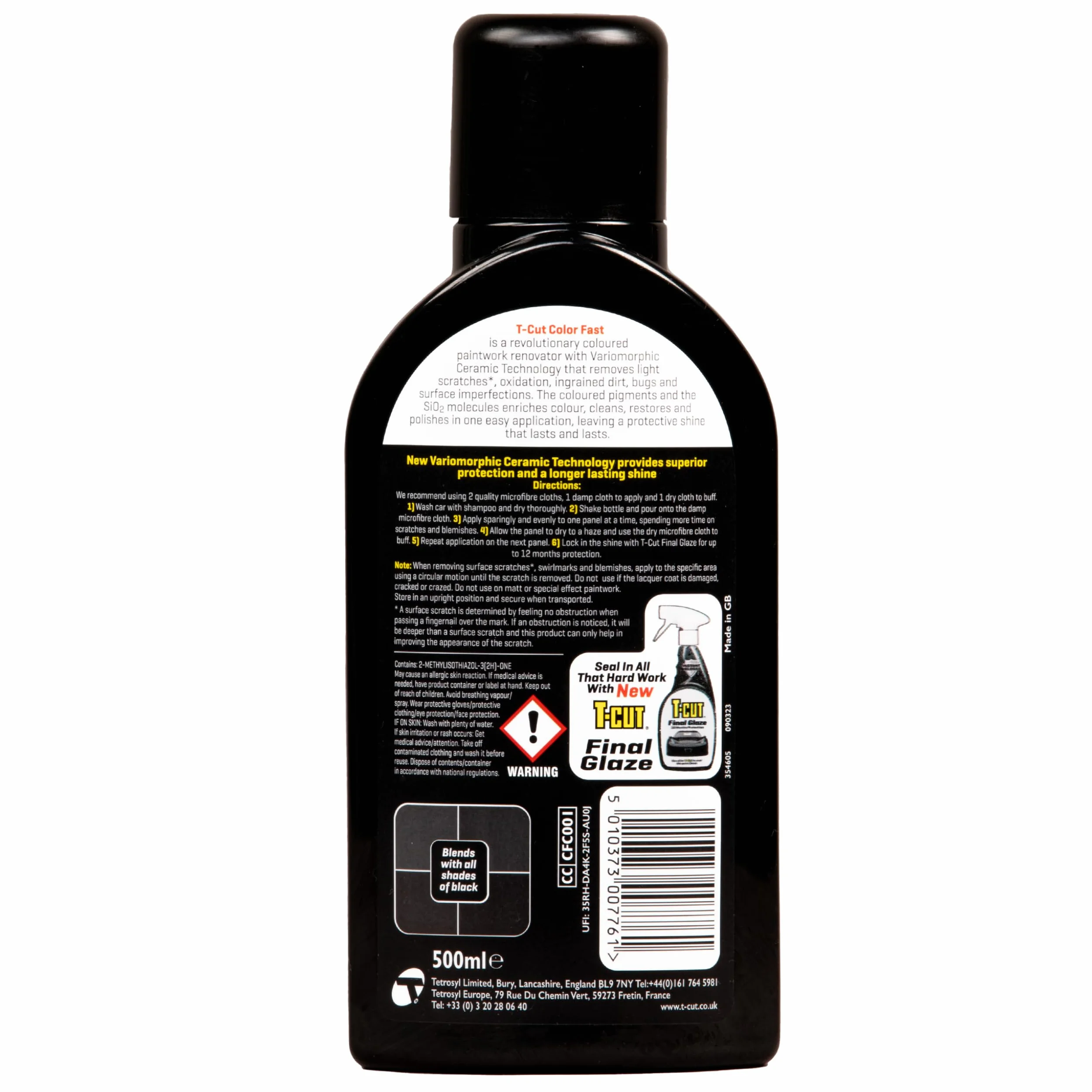 T-Cut 3-w-1 Color Autopolitur Quick Paint Restorer, czarny, 500 ml