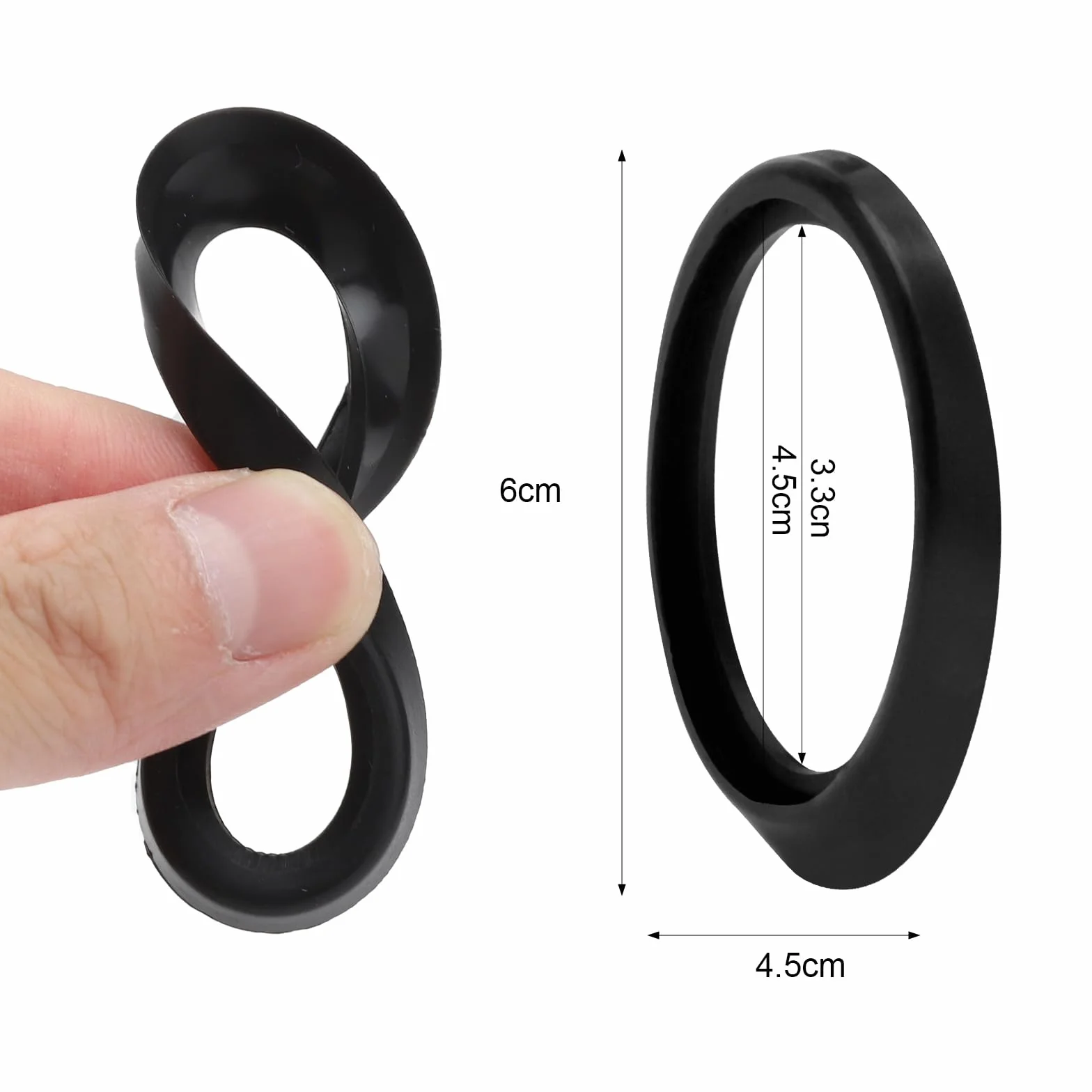 APOMOONS Uniwersalna uszczelka do anteny samochodowej 60 × 40 mm - gumowy pierścień do anteny dachowej, wodoodporny, wiatroszczelny, łatwy do samodzielnego wykonania naprawy wymiana