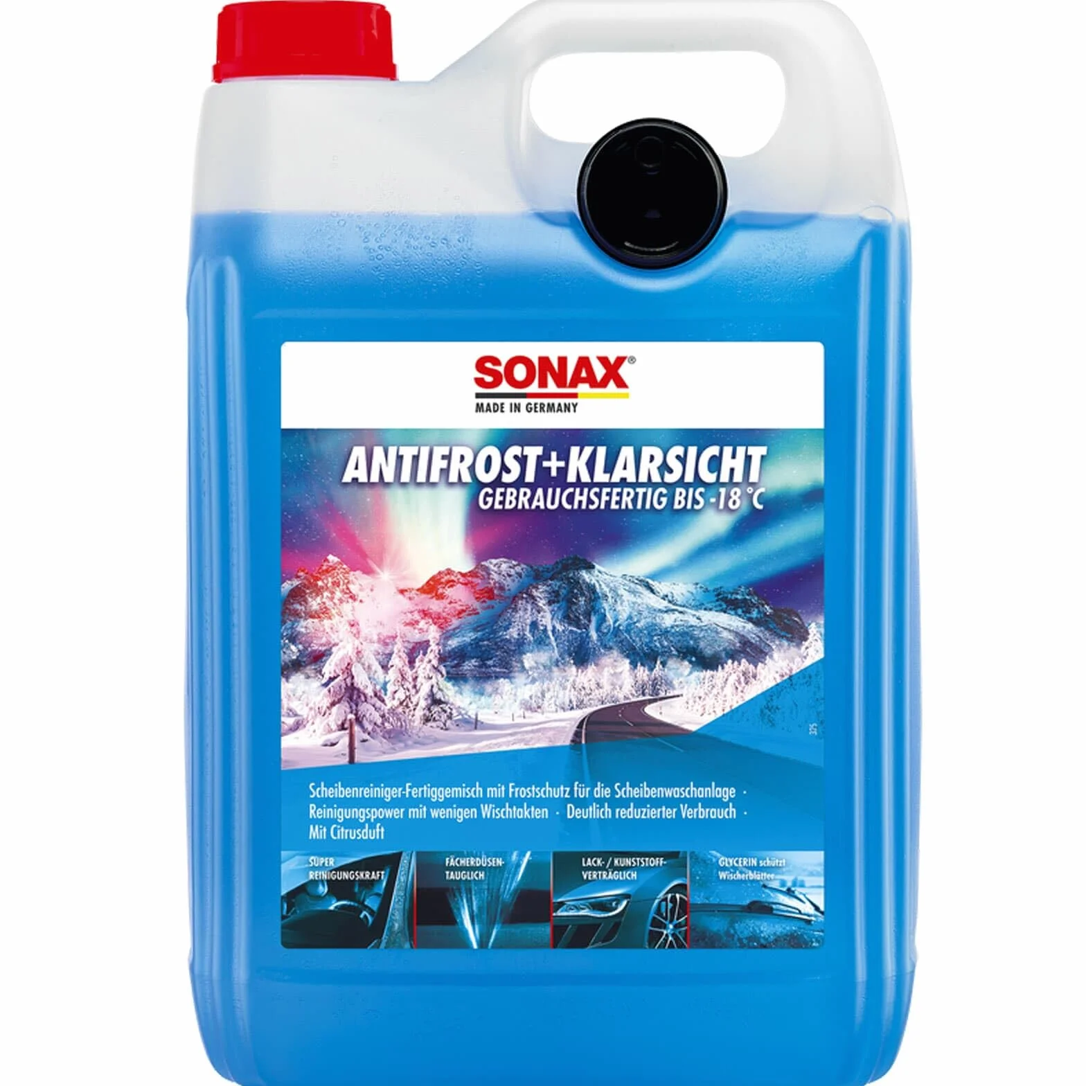 Sonax 01345000 Płyn do Spryskiwaczy, Niebieski, 5 l