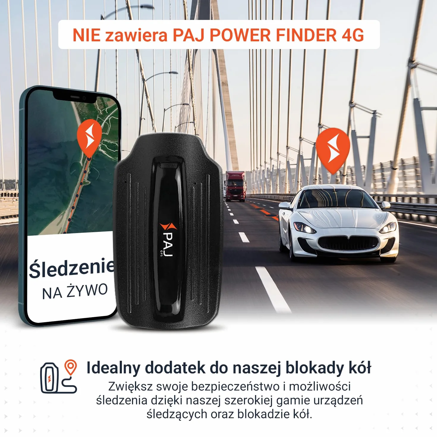 PAJ LOCK – Uniwersalna Blokada Koła Antykradzieżowa Regulowana – Solidne Zabezpieczenie Stalowe do Aut, Motocykli, Ciężarówek, Przyczep, Przyczep Kempingowych i Kamperów