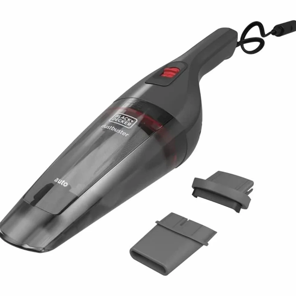 Black + Decker nvb-12-av – recogetodo do samochodu (12 V, pojemność 310 ml), szary/czerwony