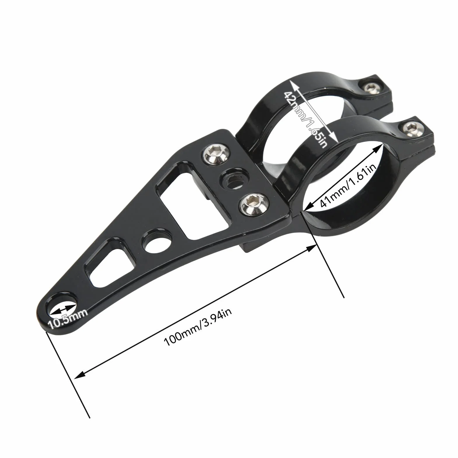 Uchwyt do Mocowania Reflektora Widelca, Akozon Czarny Montaż Uniwersalny Akcesorium Cnc ze Stopu Aluminium Fit Cars Uchwyty Reflektorów Suzuki Motocykl, Wsporniki Widelca Powersports 41mm Zamiennik Dl