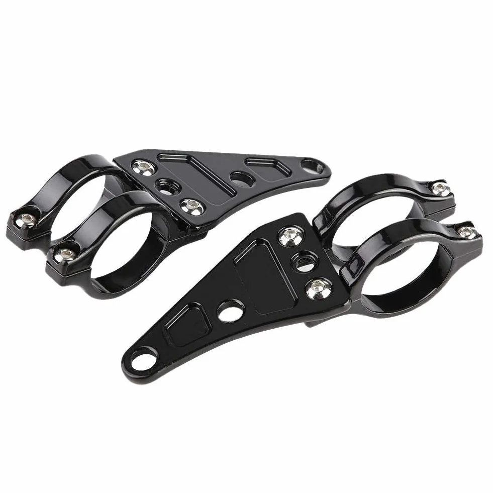 KIMISS Uniwersalny uchwyt do reflektora motocyklowego 38-41mm/1.5-1.6in – 2 szt. – mocowanie do wideł, stabilne zamocowanie
