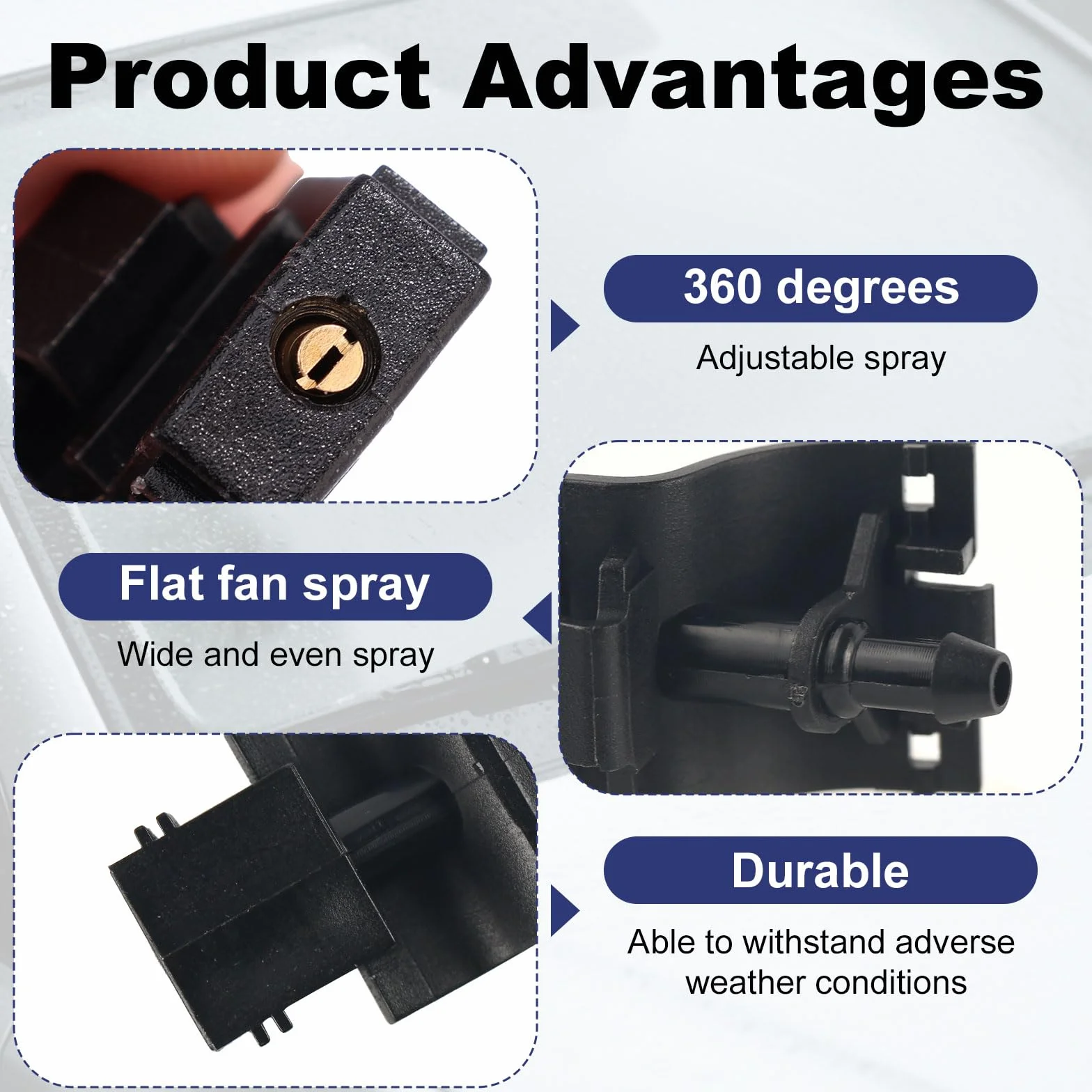 Dysze Spryskiwaczy Szyby Przedniej Kompatybilne z Toyota Tundra 2006-2023 Prius 2010-2015 Sequoia 2008-2020 Lexus 2 Sztuki