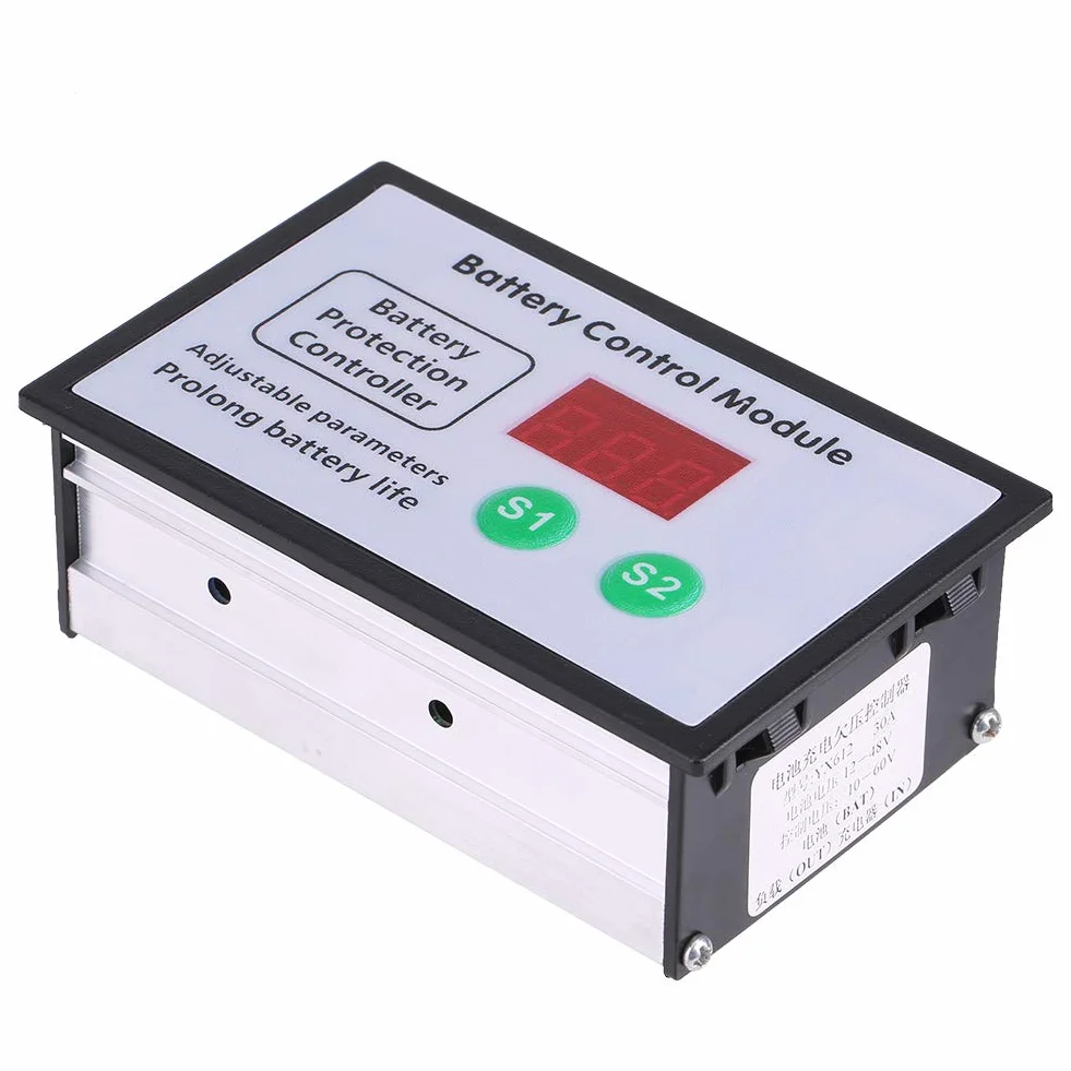 Kontroler baterii, 10 V-60 V 30 A moduł sterujący pod napięciem moduł nadmiernego rozładowania akumulatora, kontroler ładowania baterii