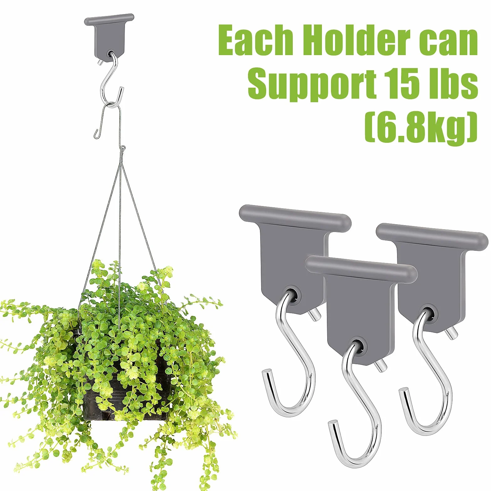 Wieszaki na akcesoria do markizy do kampera, 16 szt., markiza S, haczyki do kampera, na imprezę, do kampera, kampera, do wewnątrz i na zewnątrz, dekoracja bożonarodzeniowa, szare