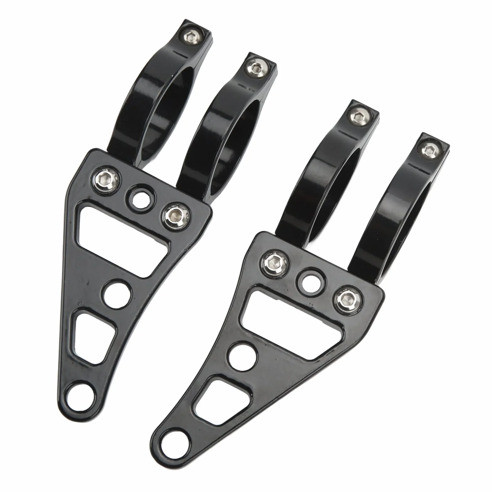 Uchwyt do Mocowania Reflektora Widelca, Akozon Czarny Montaż Uniwersalny Akcesorium Cnc ze Stopu Aluminium Fit Cars Uchwyty Reflektorów Suzuki Motocykl, Wsporniki Widelca Powersports 41mm Zamiennik Dl