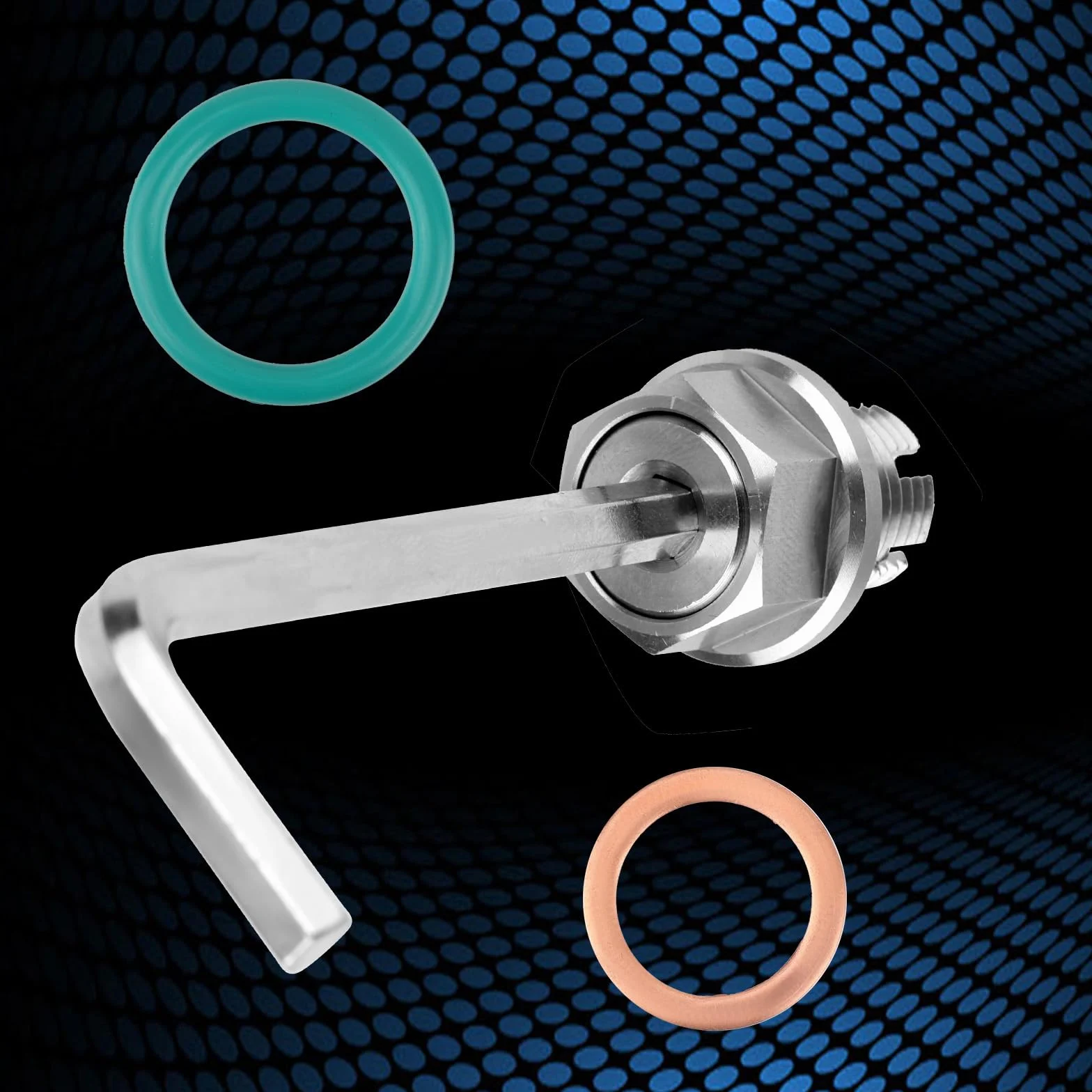 Zestaw Naprawczy Korka Spustowego Miski Olejowej 7 Sztuk, M14.1-1.5 x 15 mm Duży Korek Spustowy Oleju Piggyback z Podkładkami i Kluczem Imbusowym Zestaw Korków Spustowych