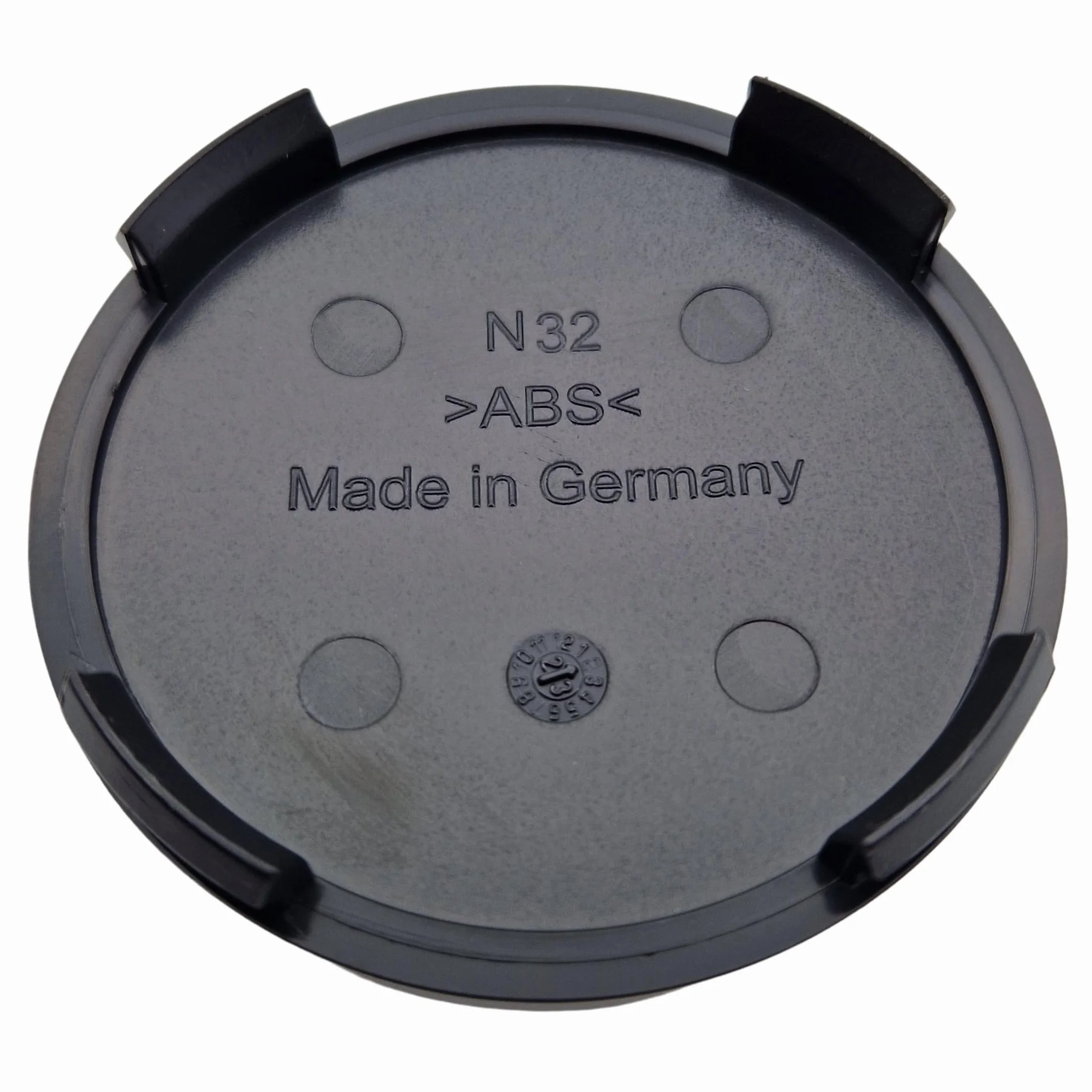 1 x Alutec zaślepka piasty 64 mm, czarna matowa (N32) logo srebrne (ALI) - oryginalna zaślepka do felgi/pokrywka piasty/kalota