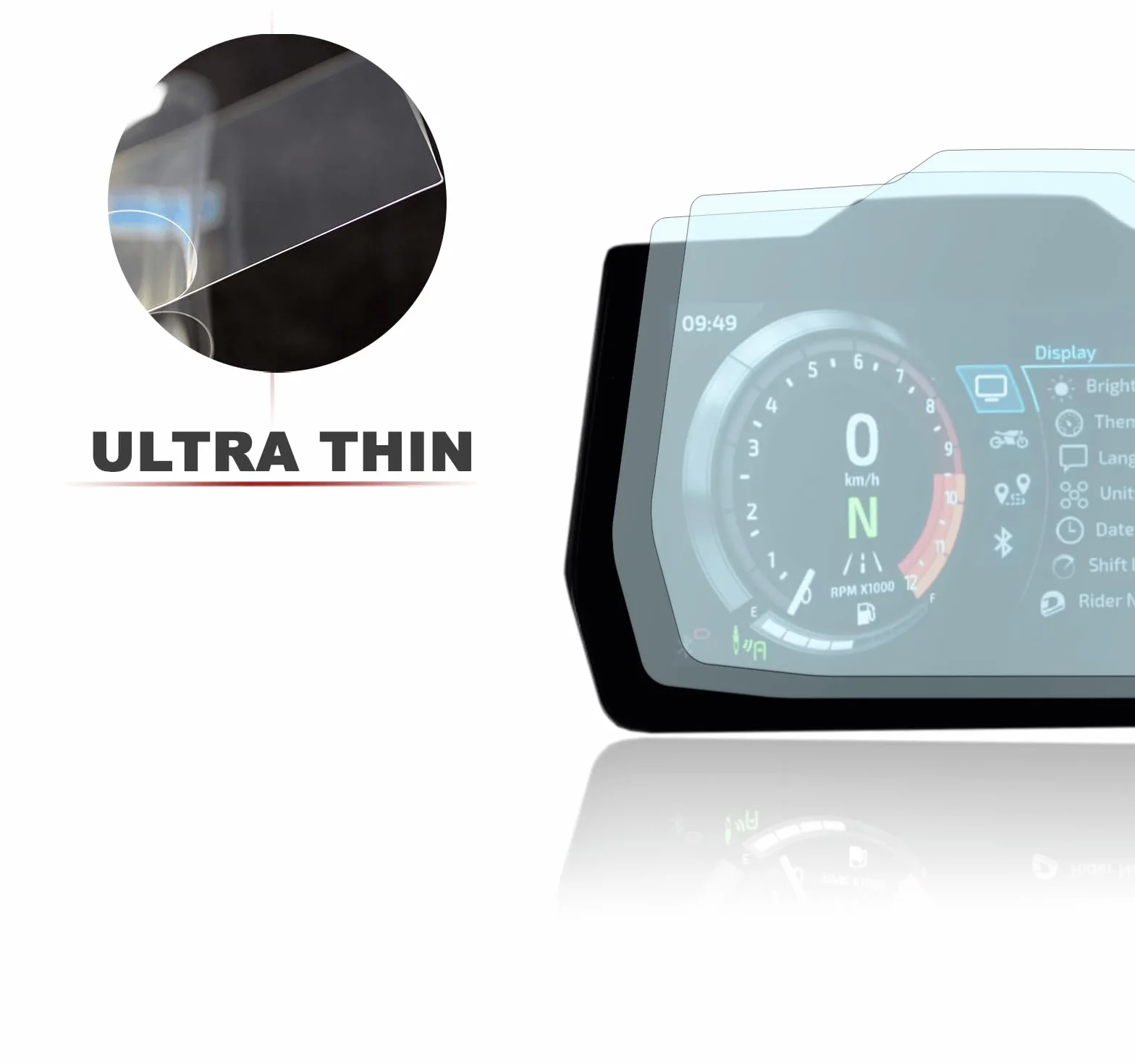 Moto Screenies Folia ochronna na prędkościomierz pasuje do Triumph Tiger 1200 2022 2x Anti Glare