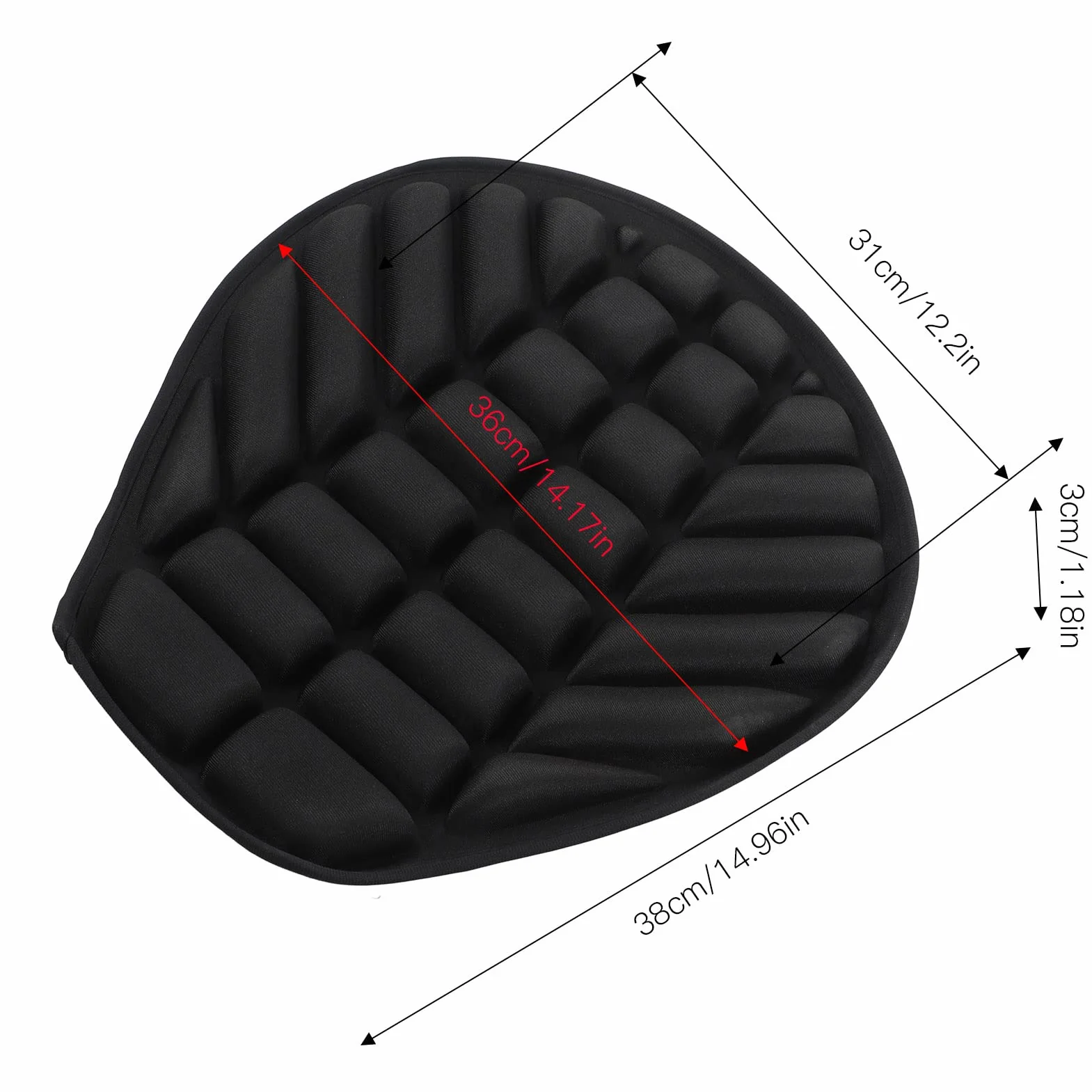 Podkładka pod siodło motocyklowe, oddychająca, zmywalna konstrukcja 3D, wygodna amortyzacja, poduszka na siedzenie motocyklowe do motocykla,pokrycie siedzenia
