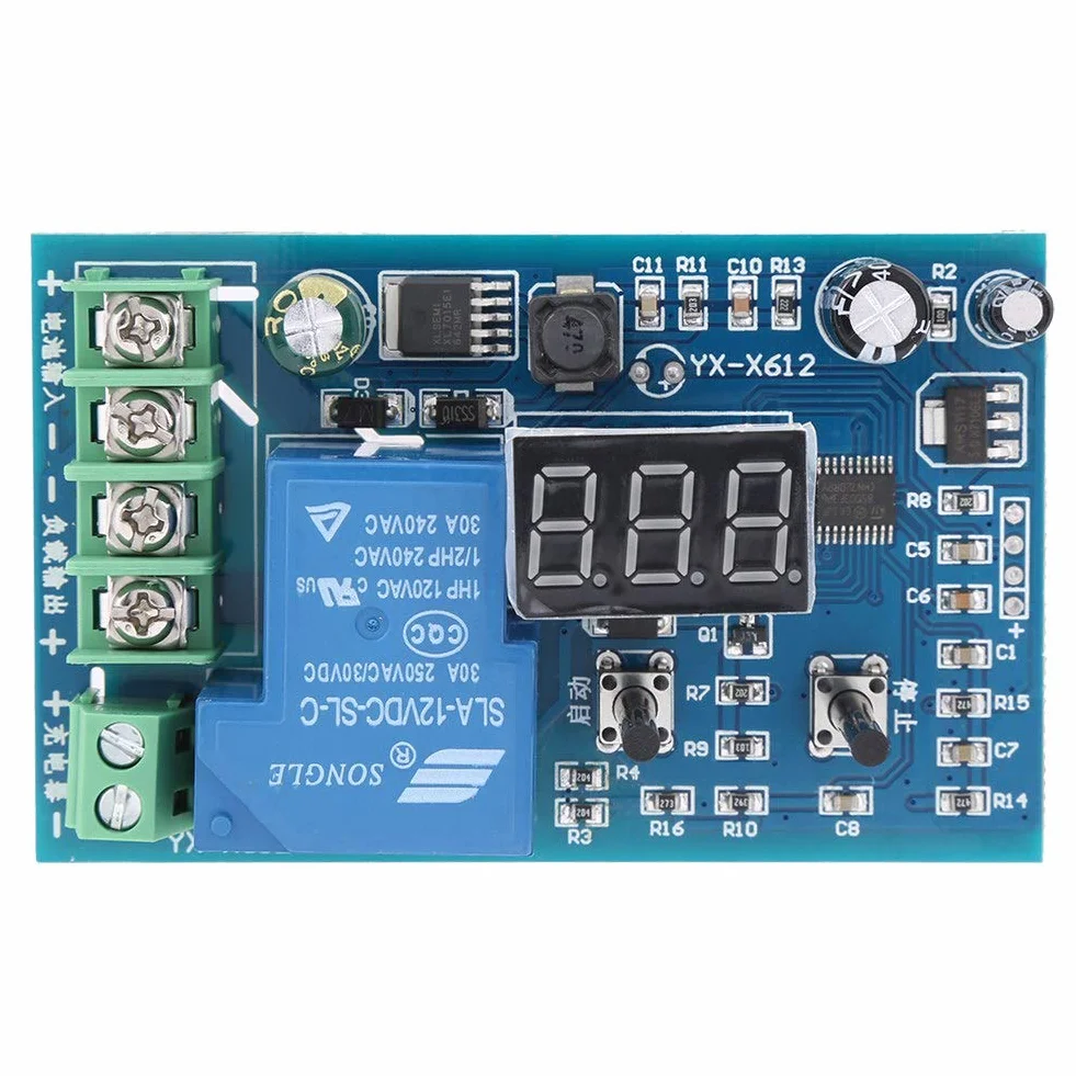 Kontroler baterii, 10 V-60 V 30 A moduł sterujący pod napięciem moduł nadmiernego rozładowania akumulatora, kontroler ładowania baterii
