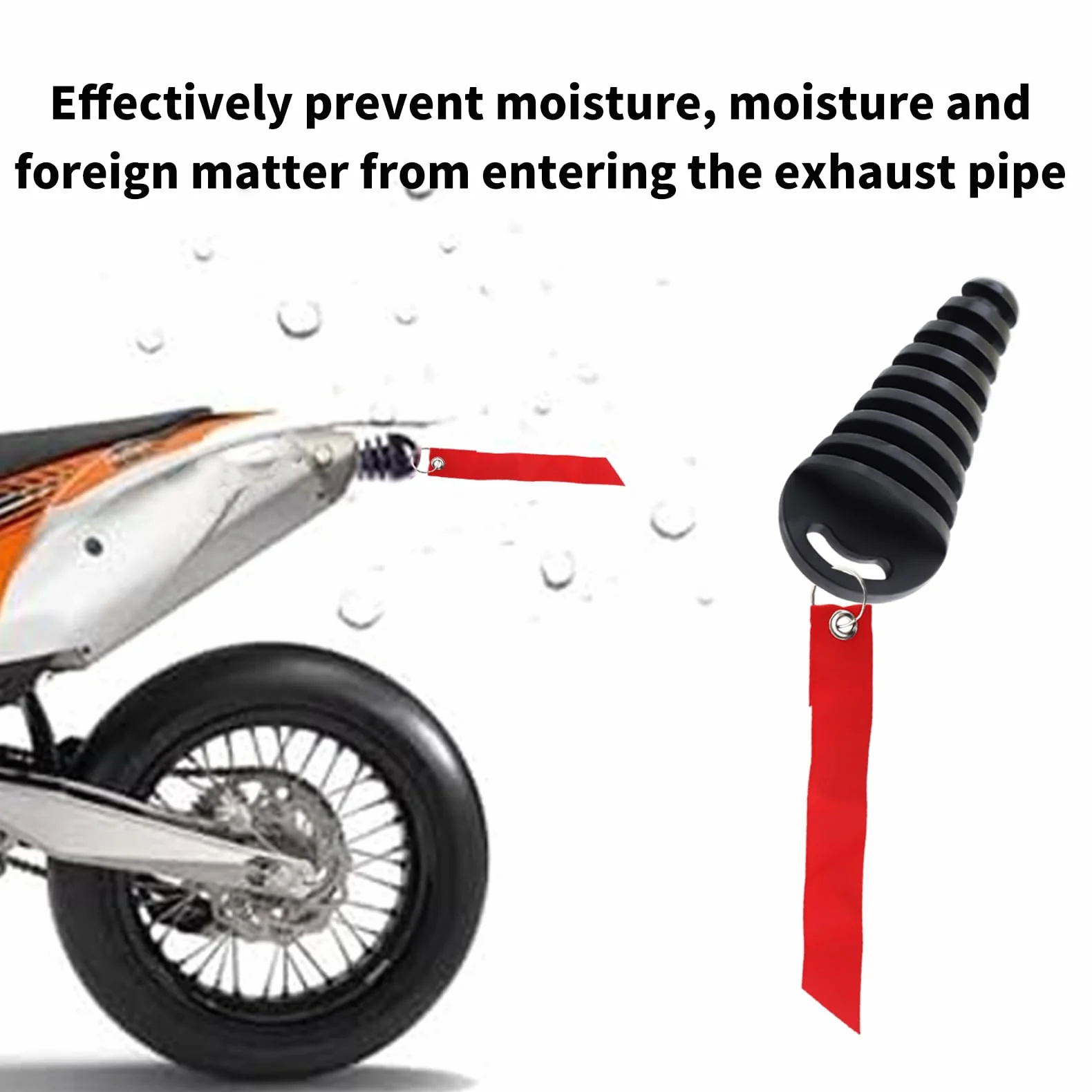 Korek do mycia tłumika wydechu, korek do mycia tłumika, gumowy korek rury wydechowej motocykla, do motocykli Dirt Bike 2 Tłumik wydechowy