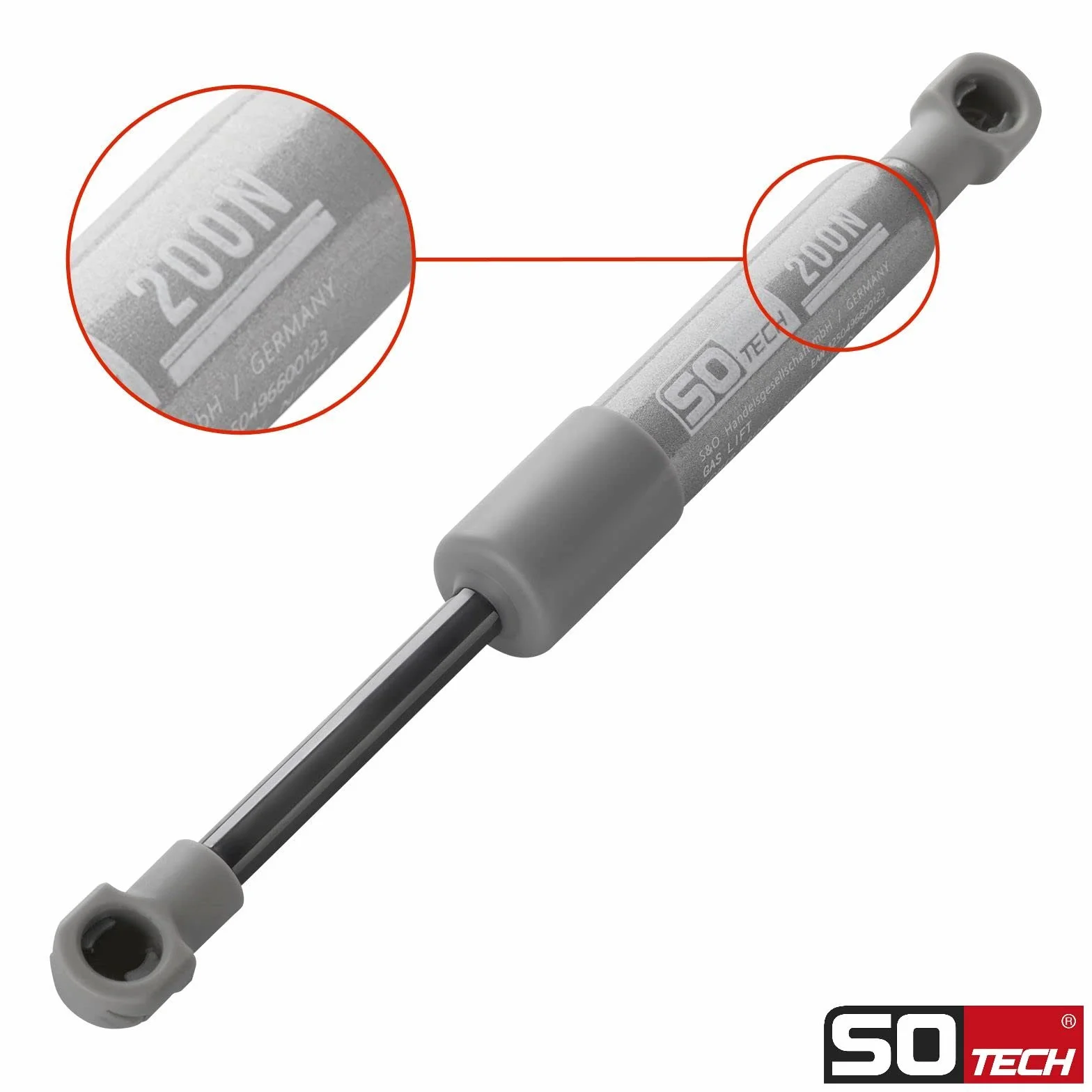 2 x SO-TECH® Original Lift-o-Mat Gasdruckdämpfer 200 N Gasdruckfeder für Kesseböhmer Beschlag
