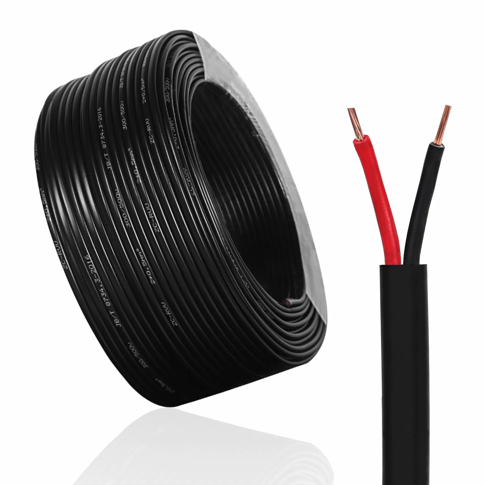 2-żyłowy przewód samochodowy 5 m, 12 V, 24 V, 2-żyłowy kabel do przyczepy, tylne światła LED, okablowanie z przekrojem kabla, 2 x 1,0 mm², do przyczep, samochodów ciężarowych, kamperów