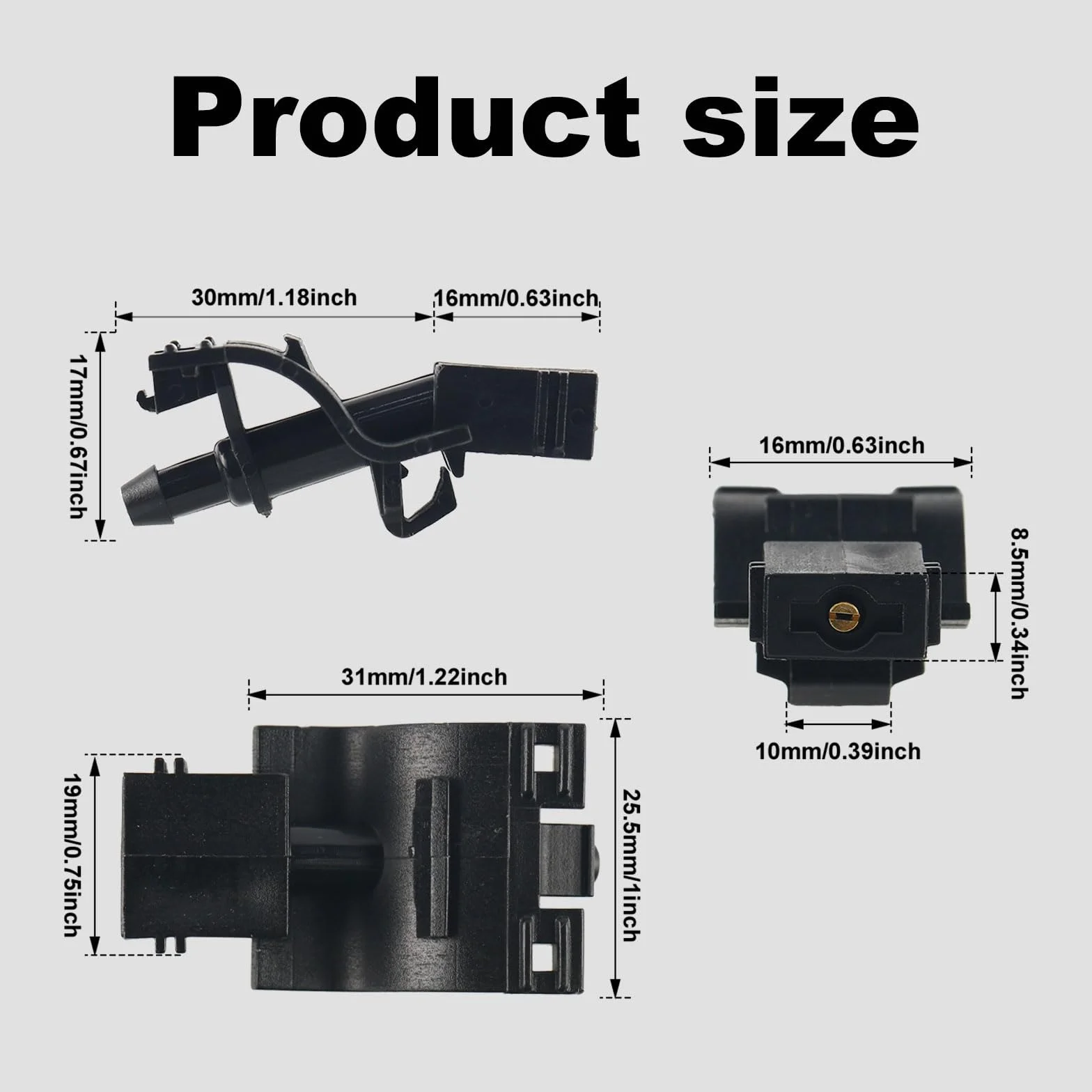 Dysze Spryskiwaczy Szyby Przedniej Kompatybilne z Toyota Tundra 2006-2023 Prius 2010-2015 Sequoia 2008-2020 Lexus 2 Sztuki