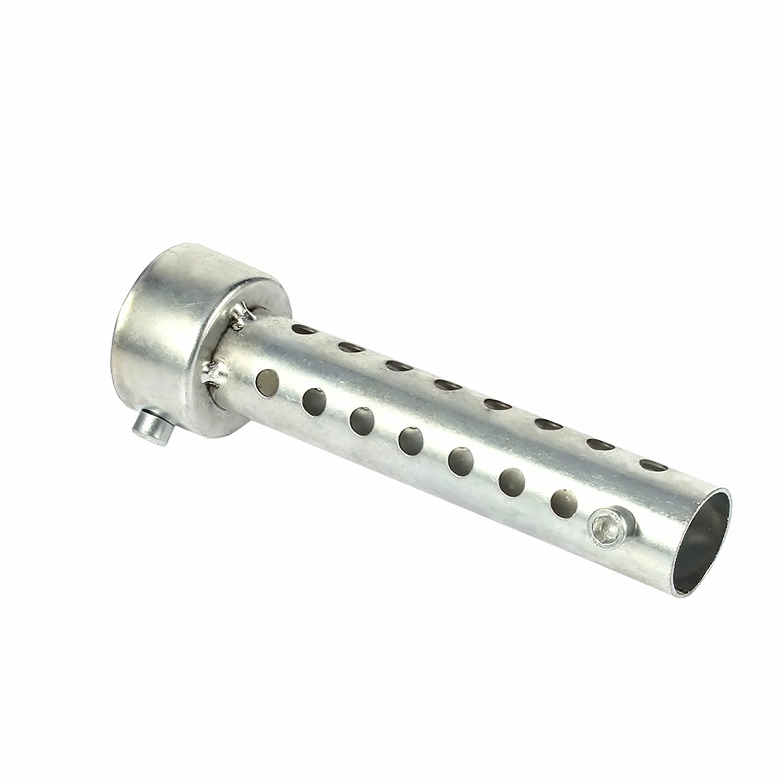 Tłumik Motocyklowy Wkładka 6mm Gwint 135mm Długość Wydechowy Srebrny 42mm