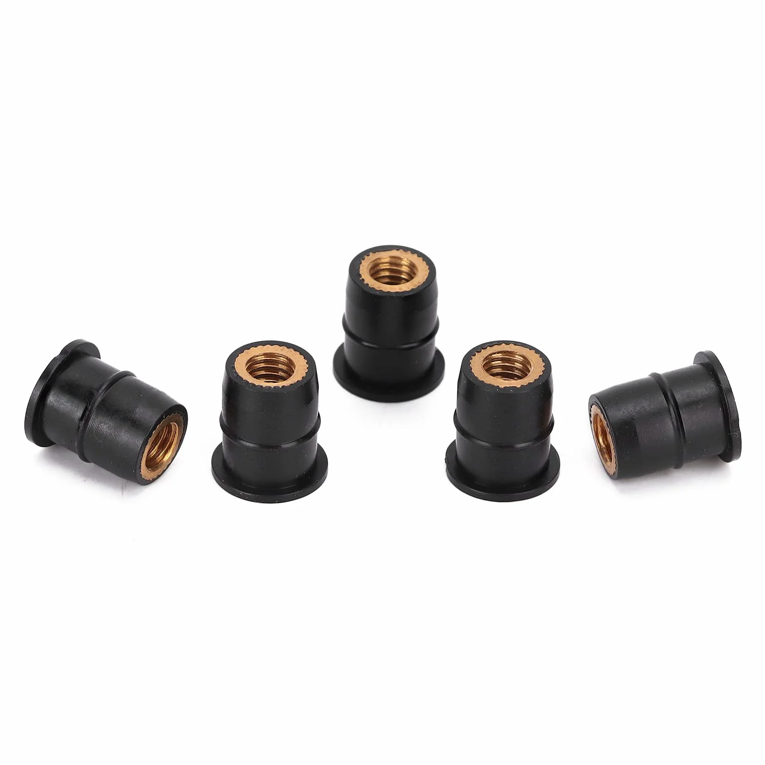 Wkładka Gumowa Nakrętka M6 10PCS M6x0.8mm Gumowy Mosiądz do Motocykla ATV