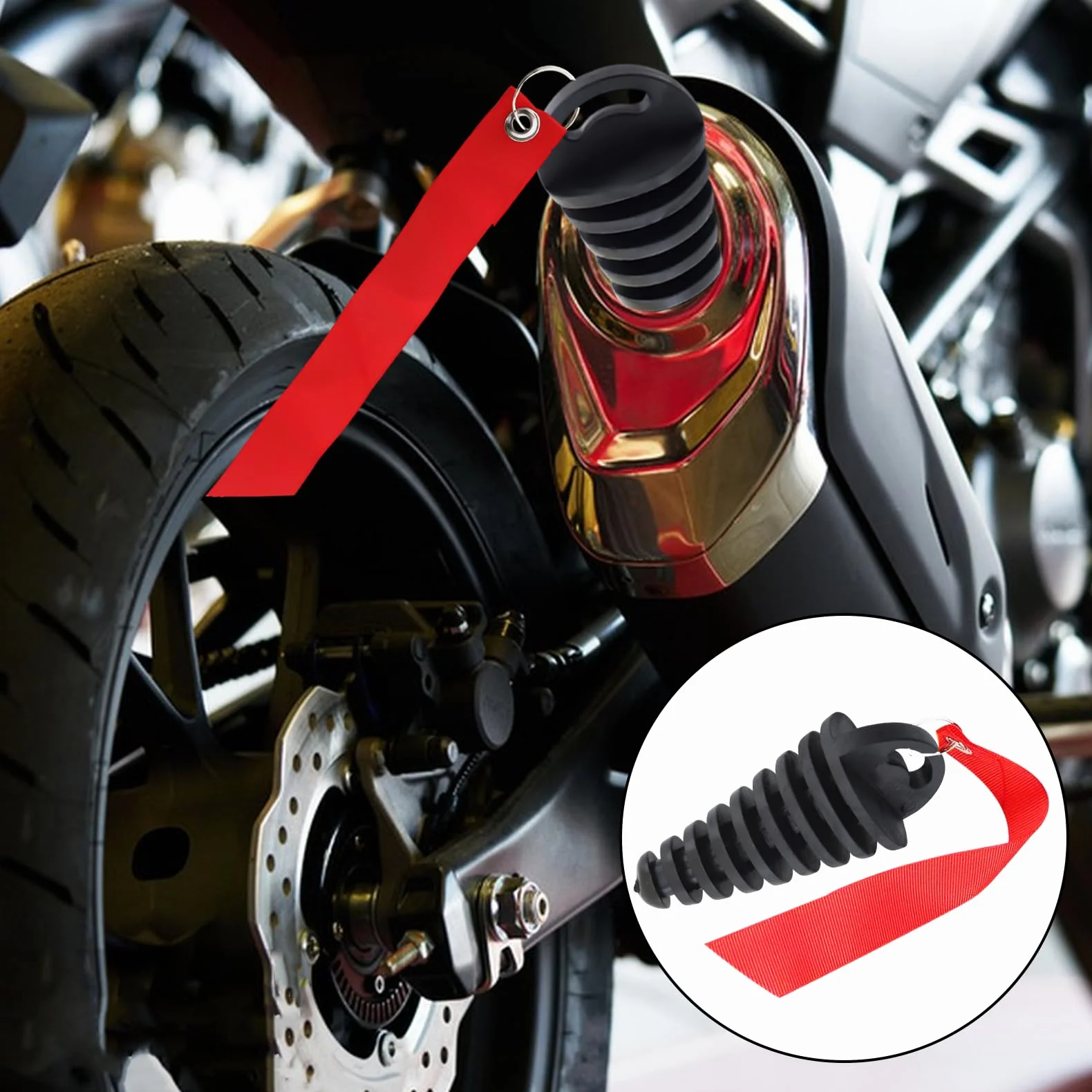 Korek do mycia tłumika wydechu, korek do mycia tłumika, gumowy korek rury wydechowej motocykla, do motocykli Dirt Bike 2 Tłumik wydechowy