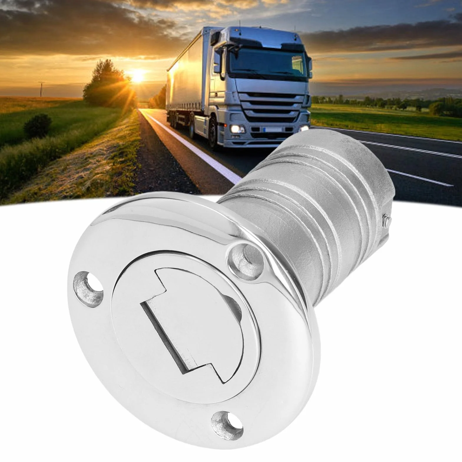 38mm Bezkluczowy Wlew Paliwa i Port Wtrysku Wody ze Stali Nierdzewnej dla Łodzi Ciężarówki Przyczepy Kempingowej Wysokiej Jakości Uniwersalny Akcesorium Samochodowy
