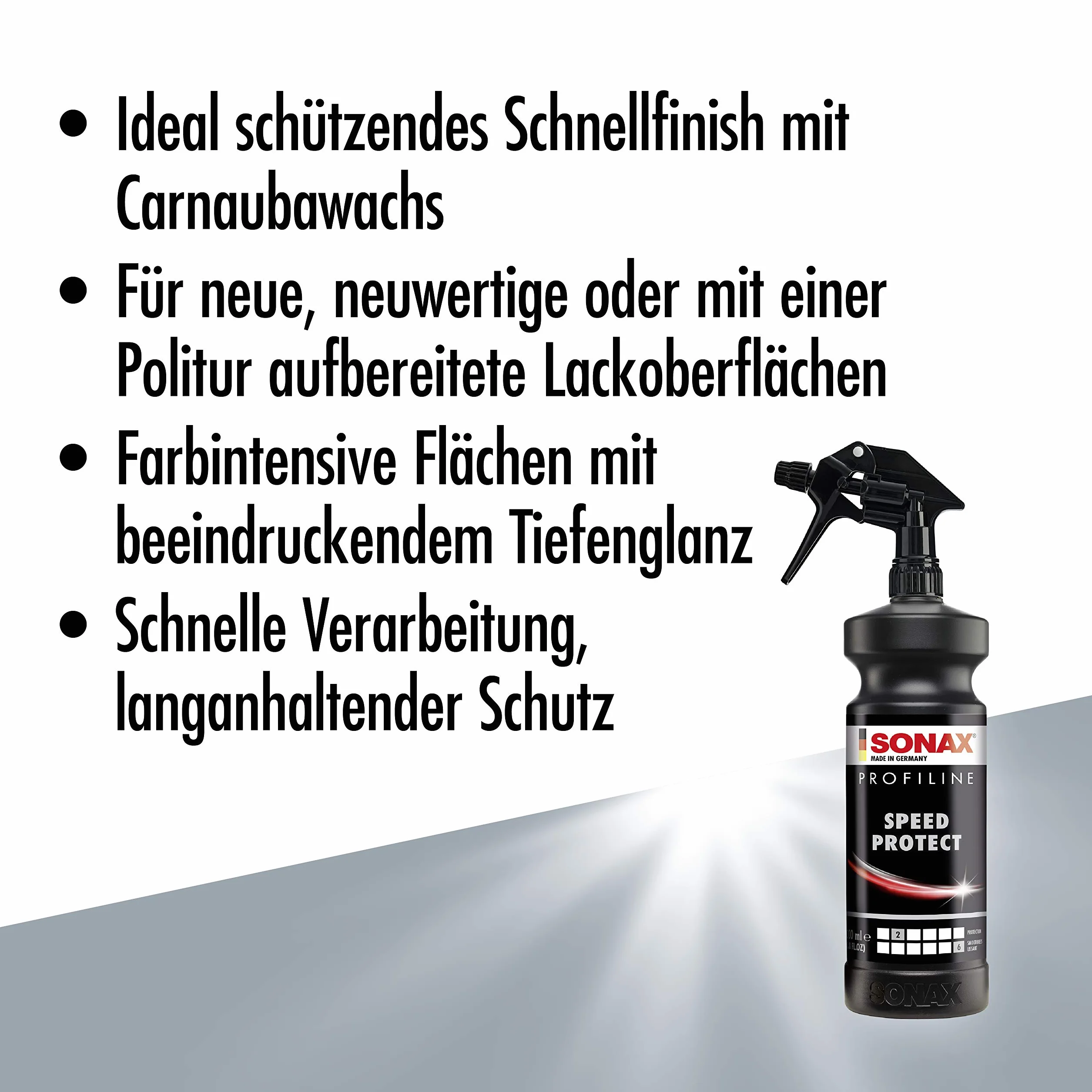 SONAX PROFILINE SpeedProtect (1 litr) ochronne szybkie wykończenie do nowych, nowych lub pokrytych politurą powierzchni lakierowanych | nr art. 02884050