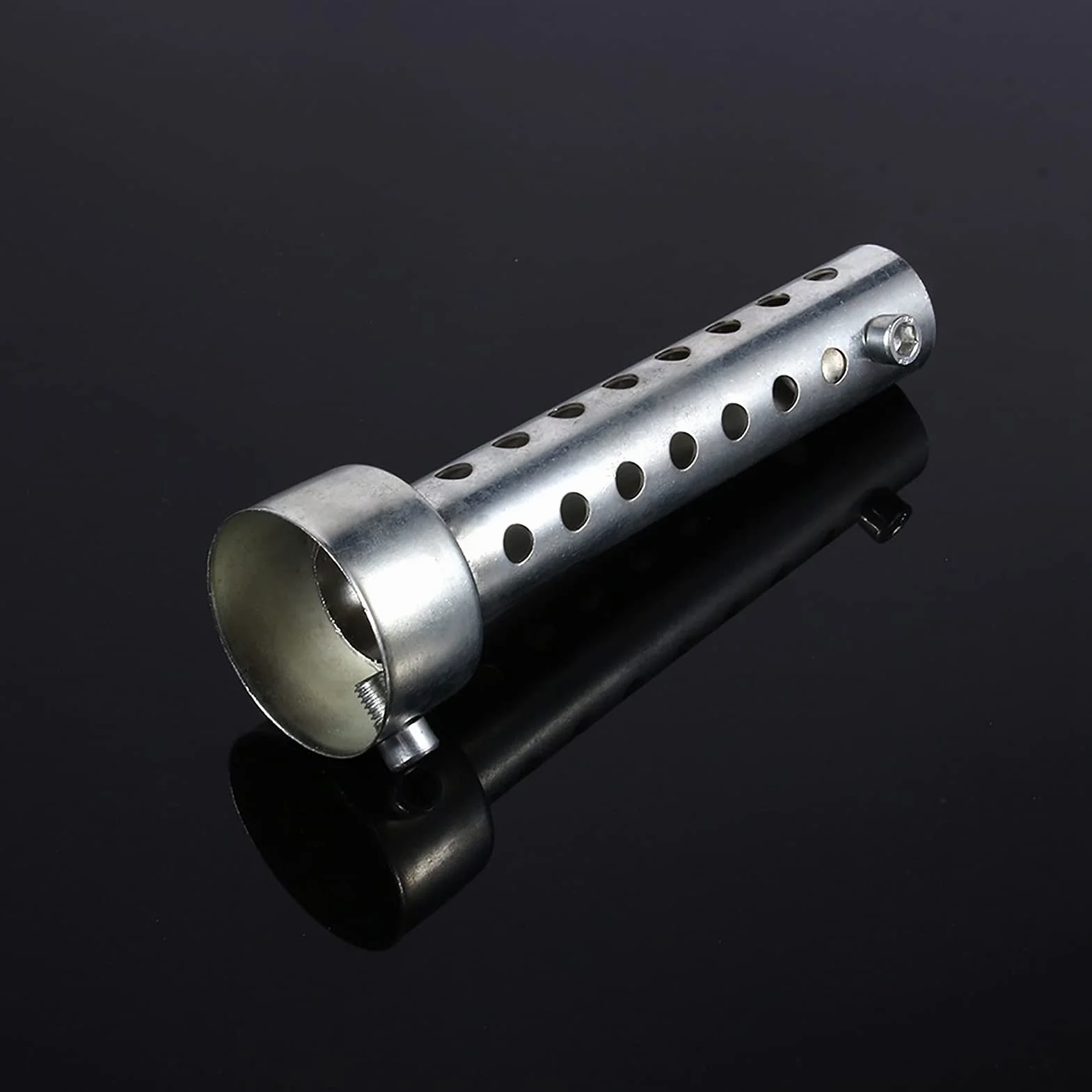 Tłumik Motocyklowy Wkładka 6mm Gwint 135mm Długość Wydechowy Srebrny 42mm