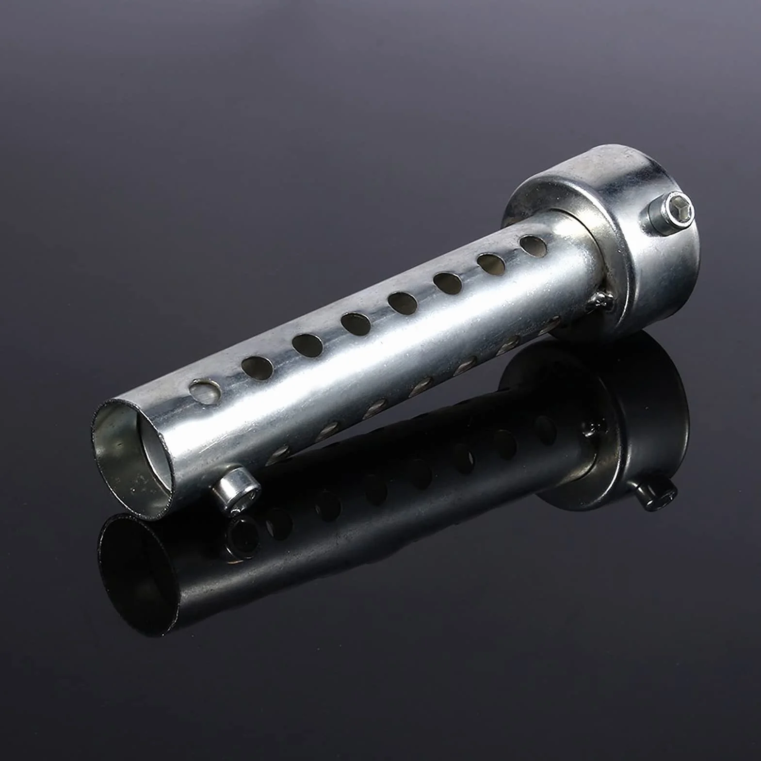 Tłumik Motocyklowy Wkładka 6mm Gwint 135mm Długość Wydechowy Srebrny 42mm