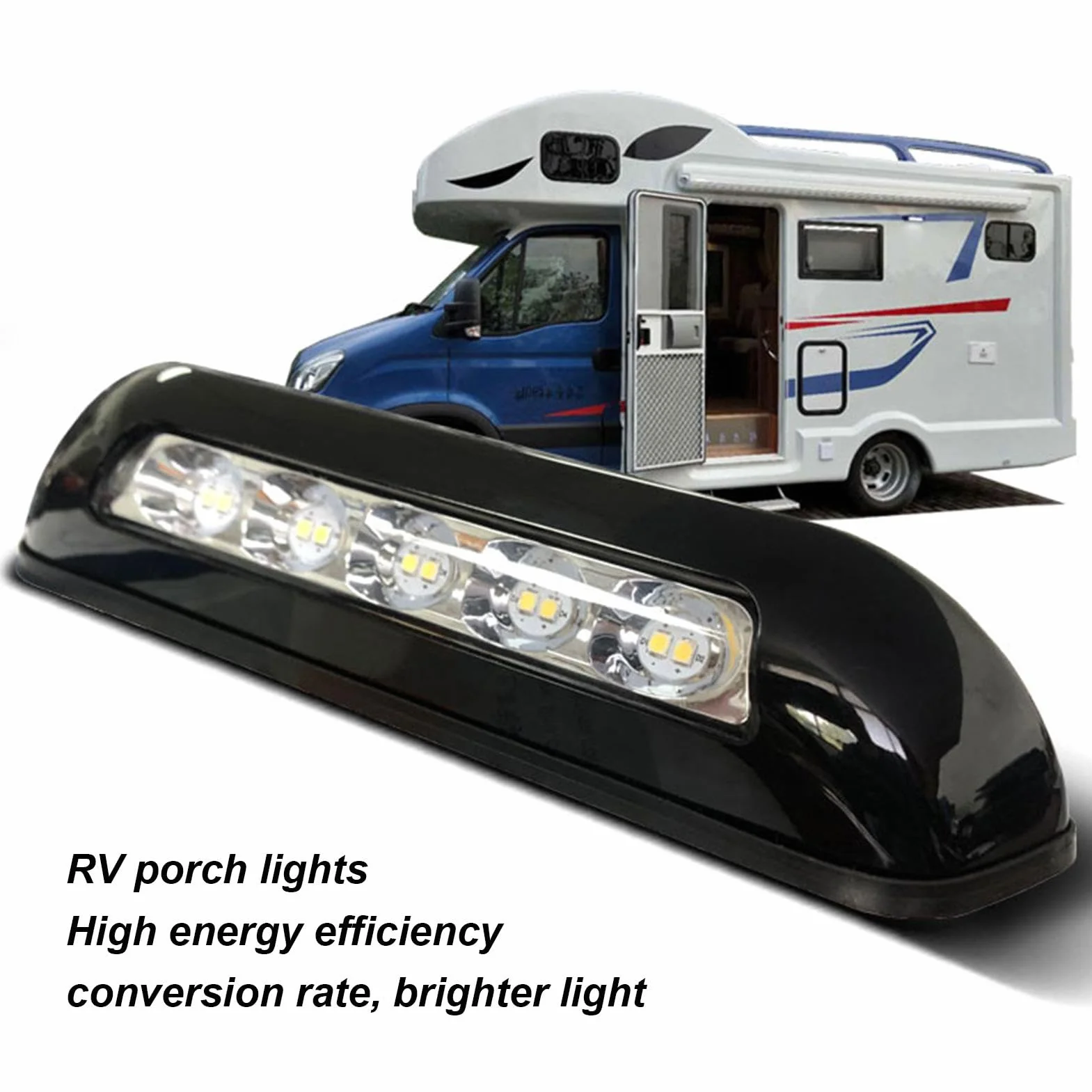 RV Awning Lights, wodoodporne reflektory do kamperów, akcesoriów tarasowych światło krokowe, oświetlenie zewnętrzne LED, trwałe oświetlenie zastępcze do podróży, biwakowania i przygód na świeżym