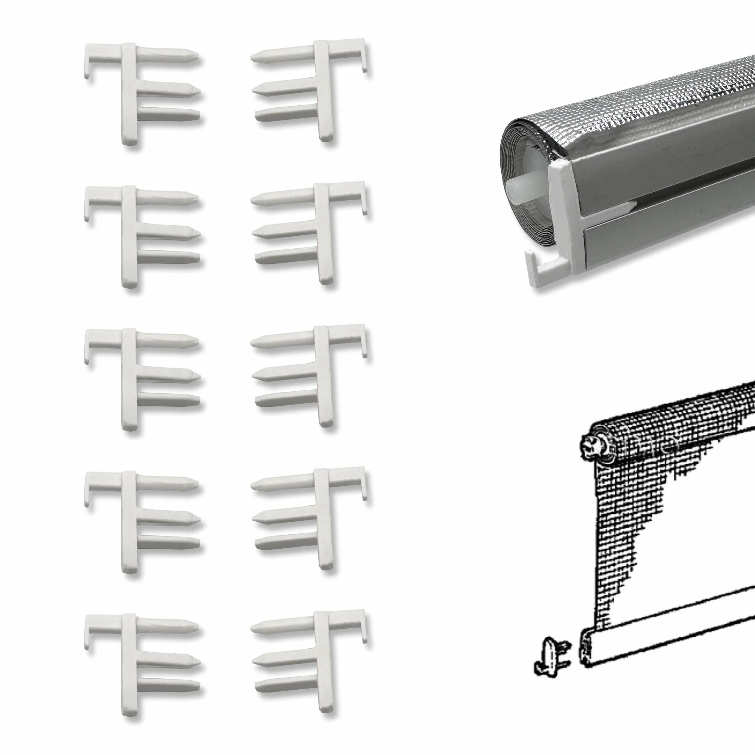 Końcówki do rolet Dometic Rastrollo 2000 – części zamienne SP042019Z – lewe i prawe – akcesoria do przyczep kempingowych