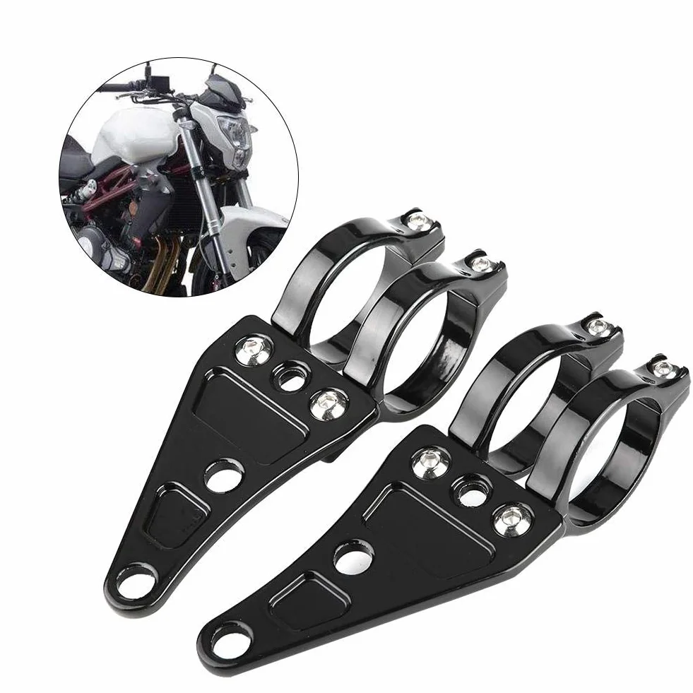 KIMISS Uniwersalny uchwyt do reflektora motocyklowego 38-41mm/1.5-1.6in – 2 szt. – mocowanie do wideł, stabilne zamocowanie