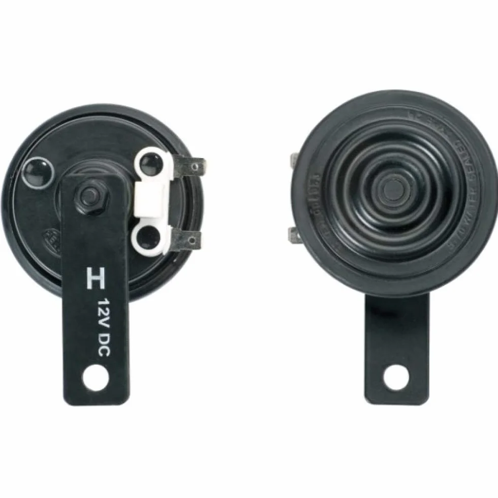 HELLA Klakson - S70 - 12V - 105dB(A) - Zakres częstotliwości: 420Hz - Sygnał wysoki - elektryczny - ECE - Kolor obudowy: czarny - Złącze wtykowe płaskie - Ilość: 1 - 3AL 922 196-011