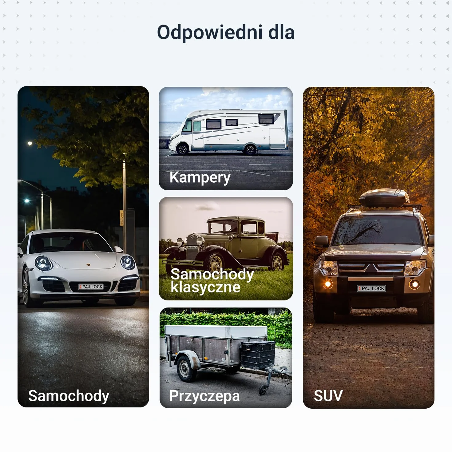 PAJ LOCK – Uniwersalna Blokada Koła Antykradzieżowa Regulowana – Solidne Zabezpieczenie Stalowe do Aut, Motocykli, Ciężarówek, Przyczep, Przyczep Kempingowych i Kamperów