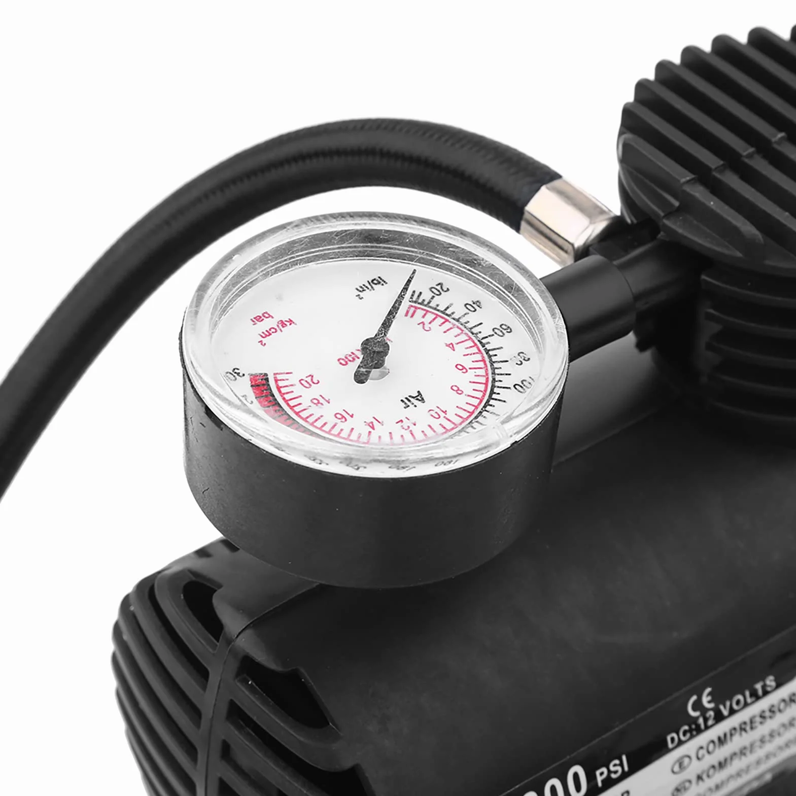 Przenośna mini sprężarka powietrza elektryczna pompa infaltorowa do opon 300 PSI z czujnikiem ciśnienia do rowerów, samochodów, motocykli