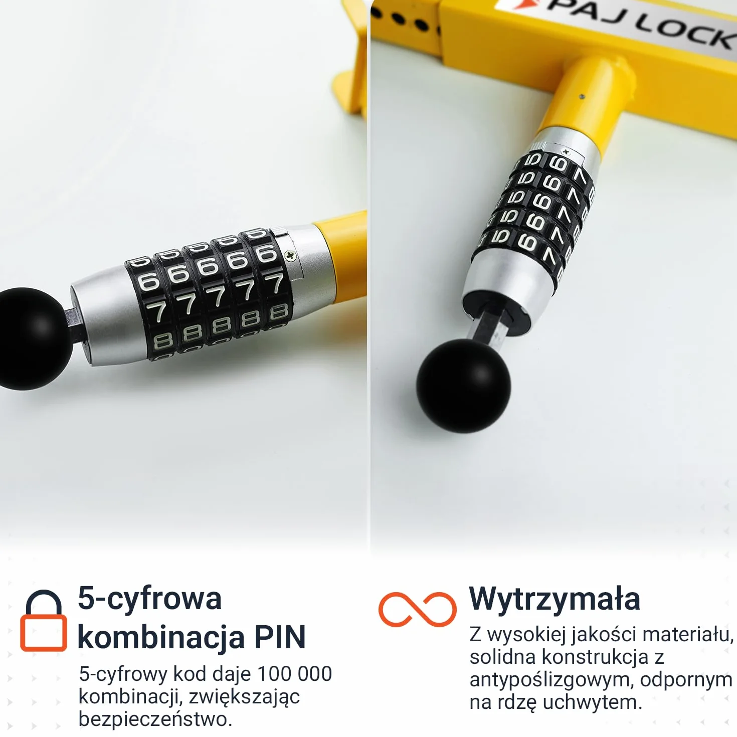 PAJ LOCK – Uniwersalna Blokada Koła Antykradzieżowa Regulowana – Solidne Zabezpieczenie Stalowe do Aut, Motocykli, Ciężarówek, Przyczep, Przyczep Kempingowych i Kamperów