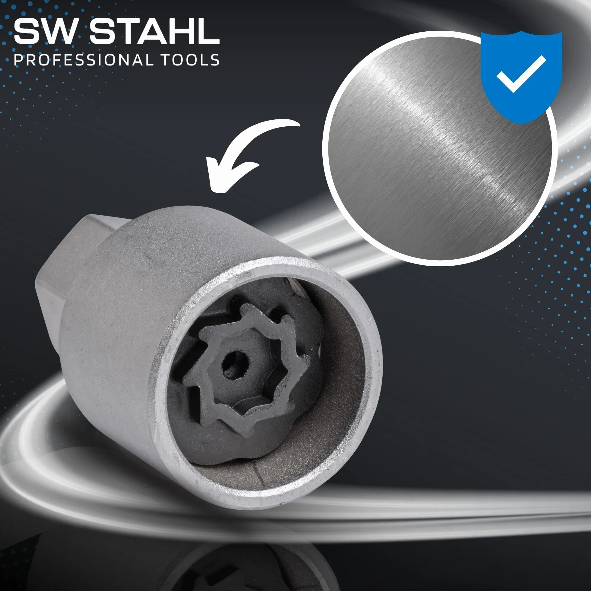 SW-Stahl 02383L-4 zabezpieczenie felgi/blokada felg VW Adapter 524
