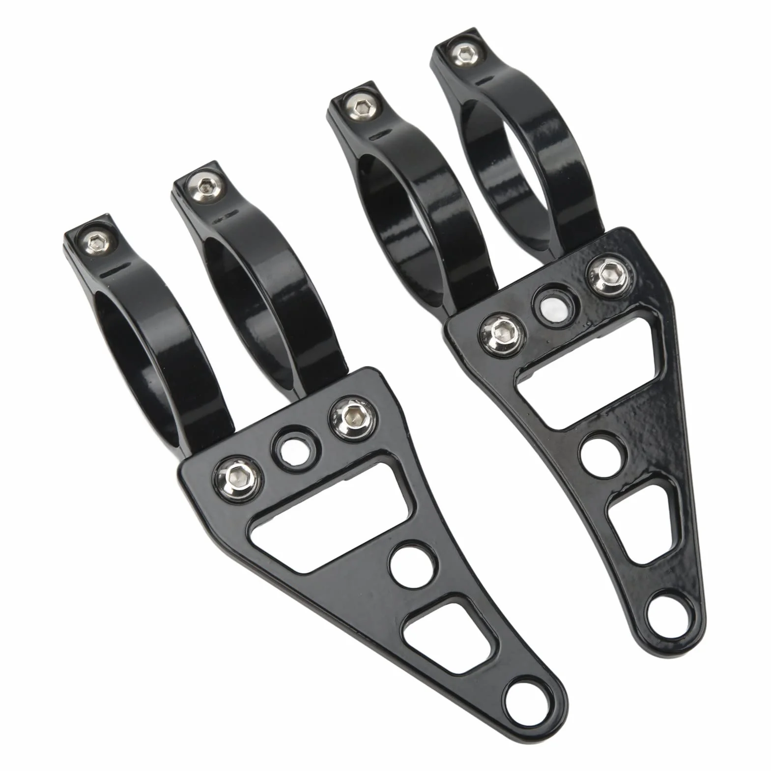 Uchwyt do Mocowania Reflektora Widelca, Akozon Czarny Montaż Uniwersalny Akcesorium Cnc ze Stopu Aluminium Fit Cars Uchwyty Reflektorów Suzuki Motocykl, Wsporniki Widelca Powersports 41mm Zamiennik Dl