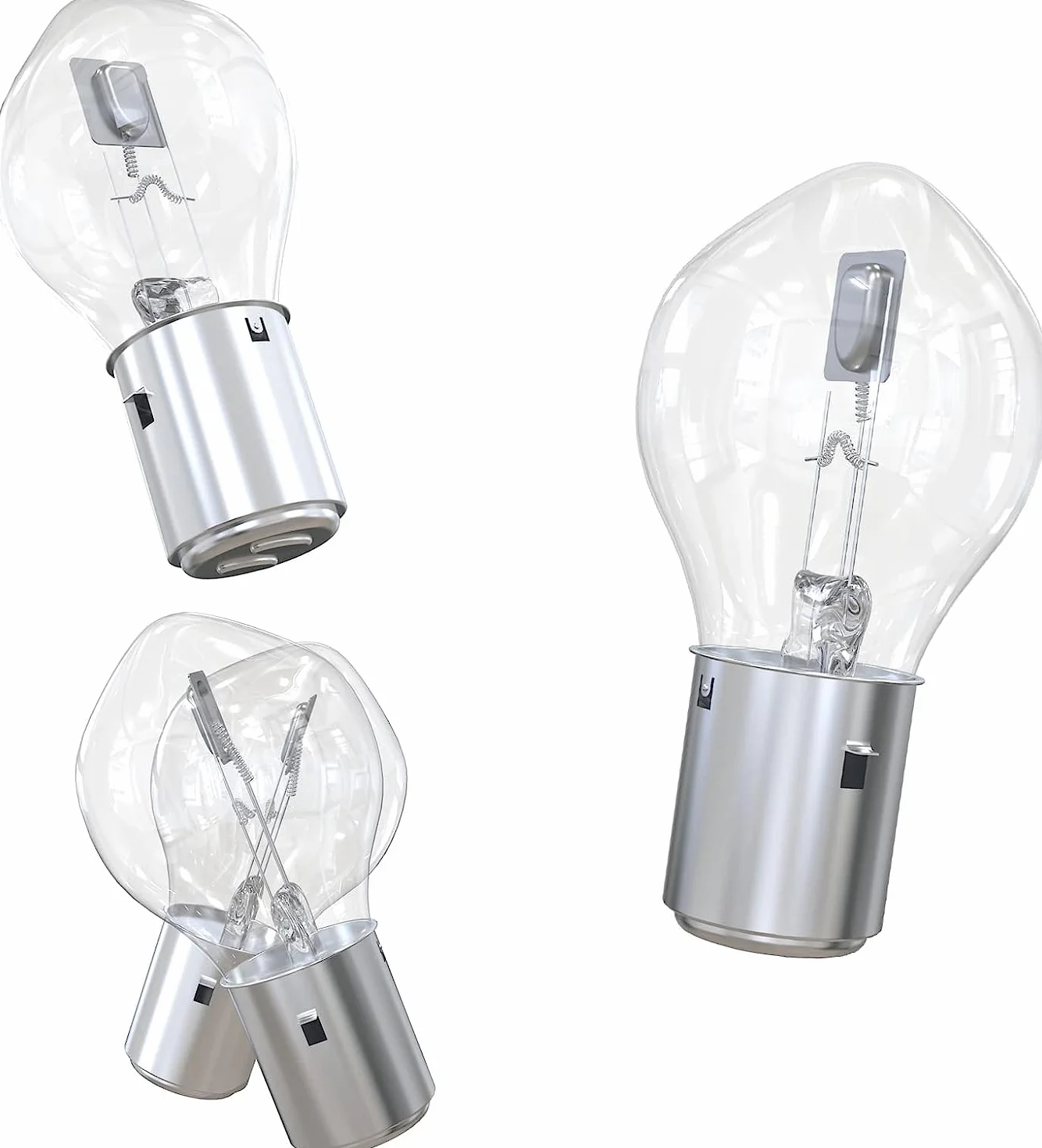 LIGHTWORLD24 BA20d S2 35/35W 12V reflektor halogenowy do motocykla, super jasne światła drogowe, światła mijania, skutera, skutera, skutera, Bilux, żarówki, 10 sztuk
