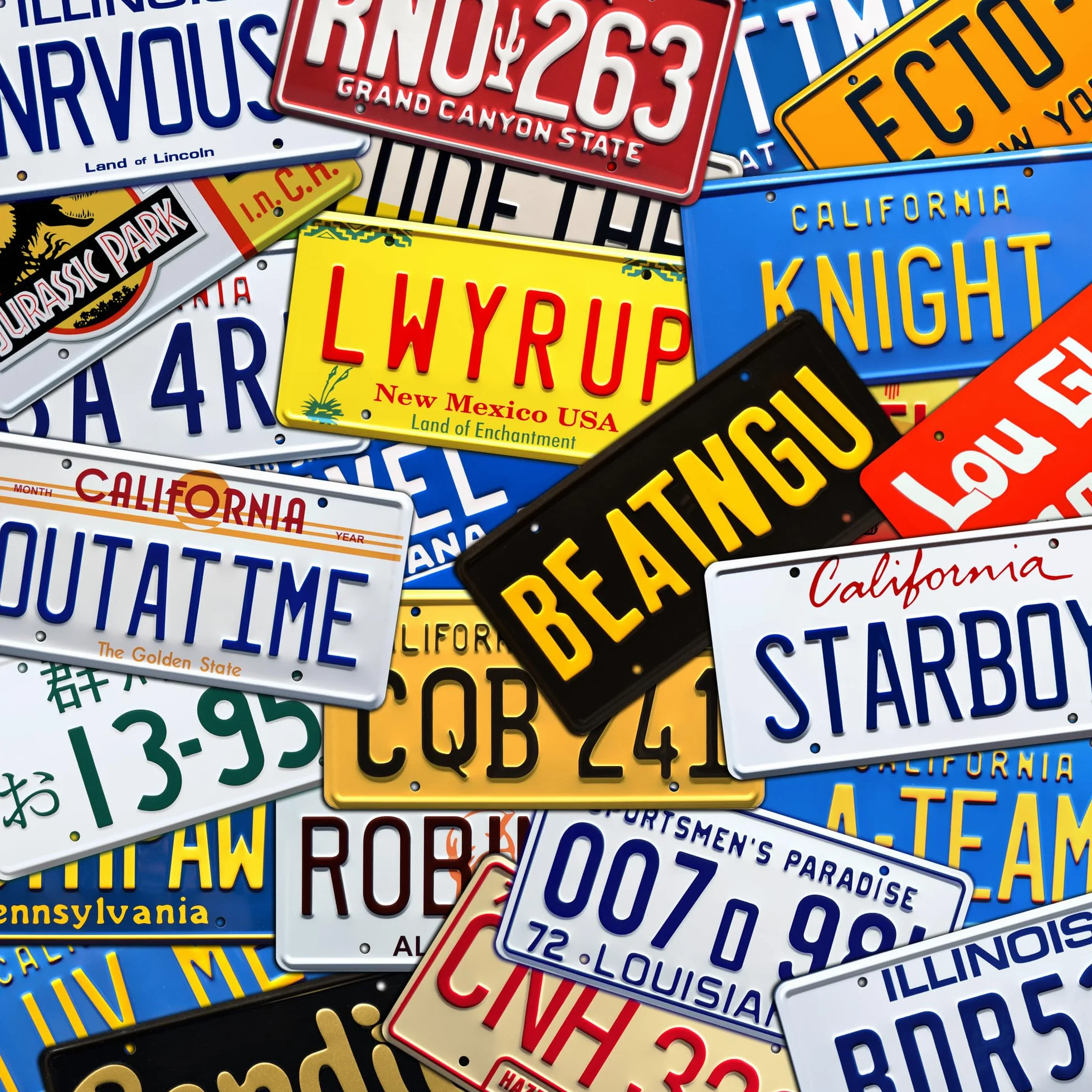 Initial D | 13-954 | Metal Stamped License Plate